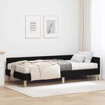 vidaXL Cadre de lit d'angle avec matelas avec matelas 2 Pièces Vert tissu