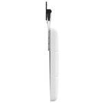 vidaXL Tête de lit suspendue Blanc tissu
