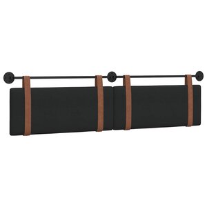 vidaXL Tête de lit suspendue Noir PU antique