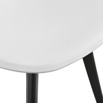 Set de 2 chaises cuisine salle à manger 83 cm blanc et noir 03_0003629
