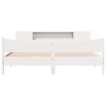 vidaXL Cadre de lit sans matelas blanc 200x200 cm bois massif de pin