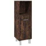 vidaXL Ensemble d'armoires de salle de bain 3 Pièces chêne fumé