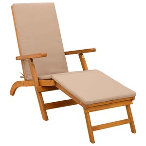 vidaXL Chaise longue inclinable et pliable Bois d'Acacia Massif