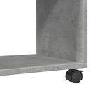 vidaXL Armoire à roulettes gris béton 72x33x42 5 cm bois d’ingénierie