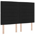 vidaXL Lit à ressorts avec matelas Noir 160 x 200 cm tissu