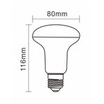 Ampoule e27 led 10w 220v r80 120° (pack de 10) - blanc chaud 2300k - 3500k - silamp