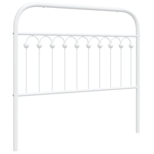 vidaXL Tête de lit métal blanc 100 cm