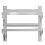 vidaXL Étagère murale à 2 niveaux 50x30x48 cm argenté acier inoxydable