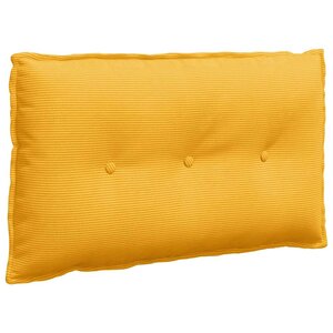 vidaXL Coussin de Dos Jaune clair 80 x 50 cm Tissu en velours côtelé