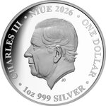 Pièce de monnaie en Argent 1 Dollar g 31.1 (1 oz) Millésime 2026 American Lunar Series MUSTANG