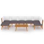 Salon de jardin meuble d'extérieur ensemble de mobilier 8 pièces avec coussins bois d'acacia solide 02_0017488