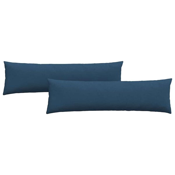 vidaXL Coussins de canapé 2 pc tissu Bleu 145 x 40 cm
