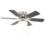 vidaXL Ventilateur de plafond orné avec lumière 82 cm Marron foncé