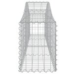 vidaXL Paniers à gabions arqués 18 Pièces 200x30x40/60 cm Fer galvanisé