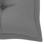 vidaXL Banc de jardin avec coussin gris 175 cm Bois de teck massif