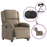 vidaXL Fauteuil inclinable électrique Cappuccino Similicuir