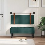 vidaXL Tête de lit suspendue Vert foncé PU antique