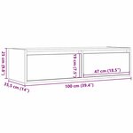 vidaXL Meuble TV avec lumières LED sonoma gris 100X35 5x25 cm
