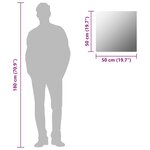 vidaXL Miroir mural carré 50 x 50 cm Verre