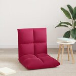 vidaXL Fauteuil de sol ajustable Bordeaux Velours