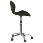 vidaXL Chaise pivotante de salle à manger Vert foncé Velours