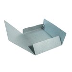 Chemises À Élastiques Carte Lustrée 3 Rabats Monobloc - Gris - X 50 - Exacompta
