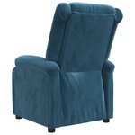 vidaXL Fauteuil inclinable bleu velours