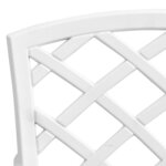 vidaXL Ensemble de bistro 3 Pièces blanc aluminium coulé