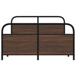 vidaXL Cadre de lit en métal sans matelas chêne marron 140x200 cm