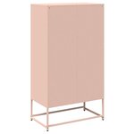 vidaXL Buffet haut rose 68x39x123 cm acier