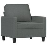 vidaXL Fauteuil Gris foncé 60 cm Tissu