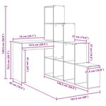 vidaXL Bureau d'angle Chêne artisanal 101 5 x 149 5 x 149 5 cm