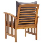 vidaXL Chaises de jardin avec coussins 2 Pièces Bois d'acacia massif