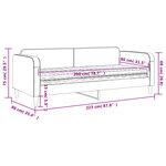 vidaXL Lit de jour avec matelas gris clair 80x200 cm tissu
