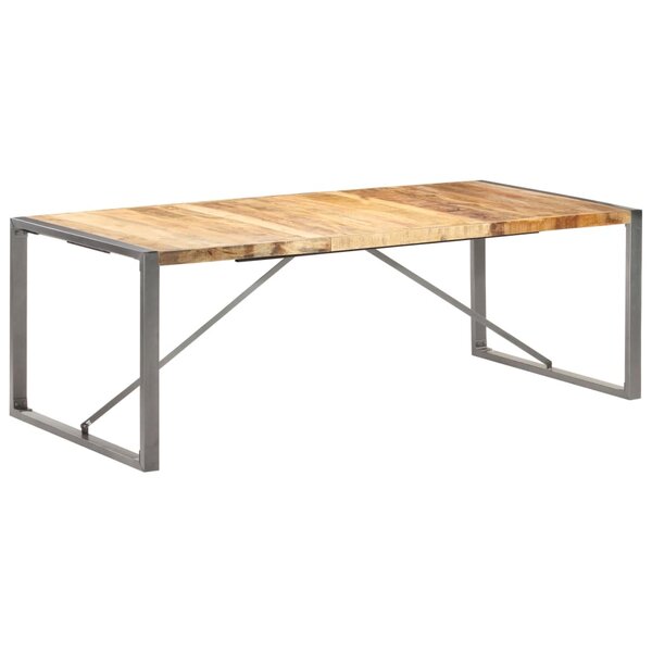 vidaXL Table à dîner 220x100x75 cm Bois de manguier massif brut