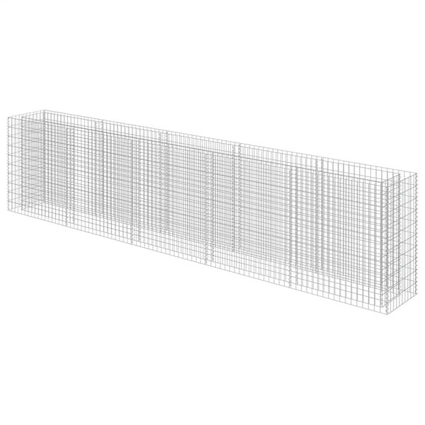 vidaXL Lit surélevé à gabion Acier galvanisé 450x50x100 cm