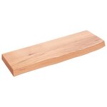 vidaXL Étagère murale marron clair 60x20x4 cm bois chêne massif traité