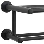 vidaXL Porte-serviettes Noir 61 x 23 x 17 cm Acier inoxydable
