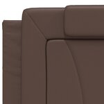vidaXL Cadre de lit sans matelas marron 200x200 cm similicuir