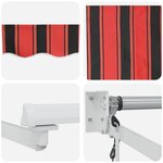 vidaXL Store Rétractable Automatique Orange et Marron 400x300 cm