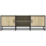 vidaXL Meuble TV chêne sonoma 120x35x41 cm bois d'ingénierie et métal