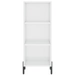 vidaXL Buffet haut Blanc brillant 34 5x34x180 cm Bois d'ingénierie