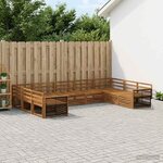 vidaXL Ensemble de canapés d'extérieur 9 Pièces Naturel