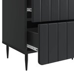 vidaXL Cabinet de chevet Noir 43 x 34 5 x 49 5 cm Bois d'ingénierie