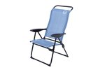 Lot de 2 fauteuils de camping 5 positions - O'Camp - Bleu - Dimensions : 70 x 62 x 105 cm