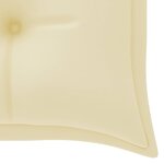 vidaXL Banc de jardin avec coussin blanc crème 150 cm Teck massif