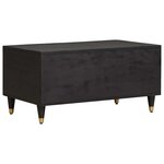vidaXL Table basse Noir 80 x 50 x 40 cm Bois de mangue massif