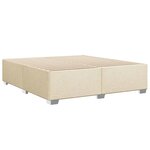 vidaXL Cadre de lit sans matelas crème 200x200 cm tissu