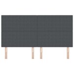 vidaXL Tête de lit LED avec tête de lit Gris foncé 180 cm Polyester