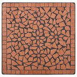 vidaXL Ensemble de bistro 3 Pièces mosaïque Carreau céramique Terre cuite